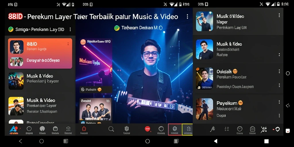 Antarmuka 88ID yang mudah digunakan untuk merekam layar.