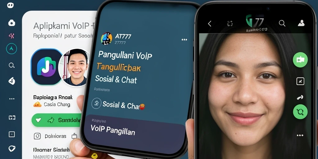 Gambar antarmuka AT777 dengan fungsi VoIP Panggilan yang intuitif.