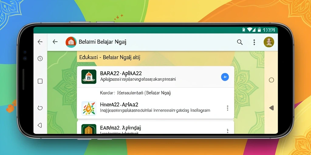 Antarmuka BARA22 yang sederhana dan menarik saat belajar ngaji.