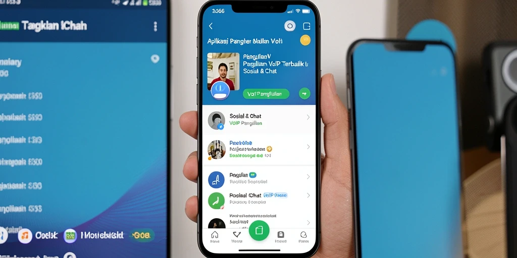 Antarmuka aplikasi ID66 untuk panggilan VoIP yang modern dan user-friendly.