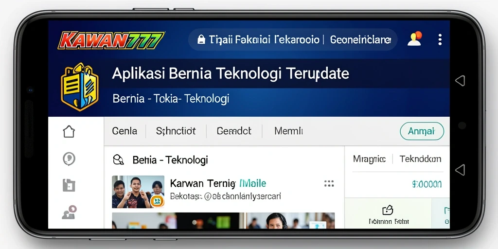 Tampilan antarmuka KAWAN777 yang modern dan informatif.