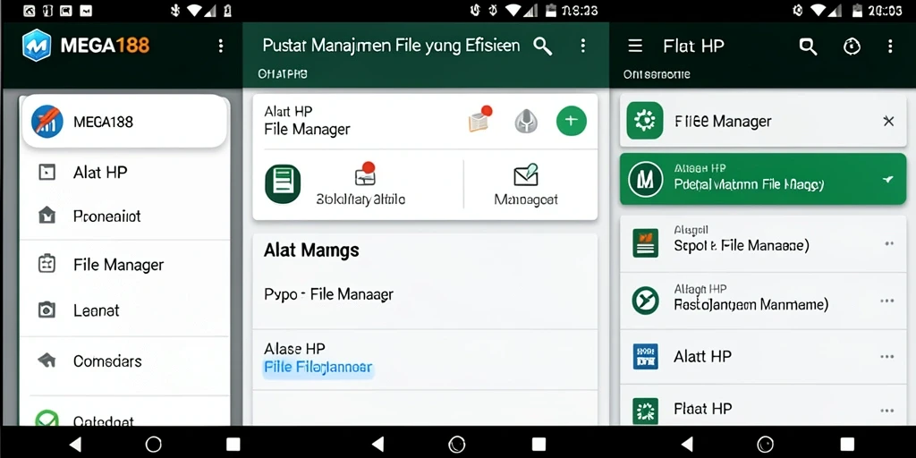 Antarmuka MEGA188 yang sederhana dan efektif untuk pengelolaan file.
