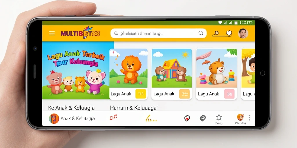 Tampilan antarmuka aplikasi MULTIBET88 yang ramah anak.