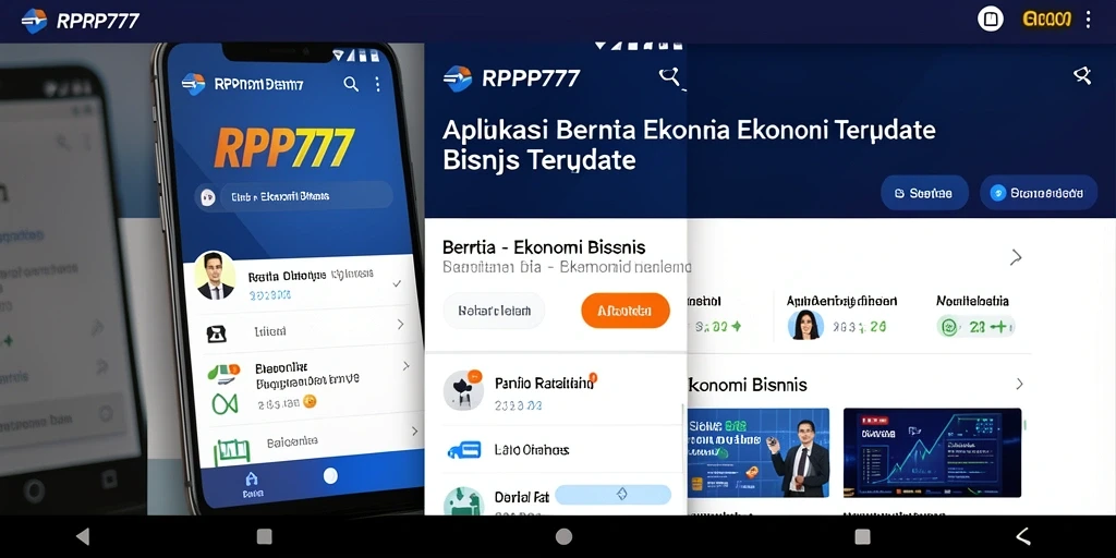 Antarmuka aplikasi RPRP777 menampilkan berita ekonomi terbaru.
