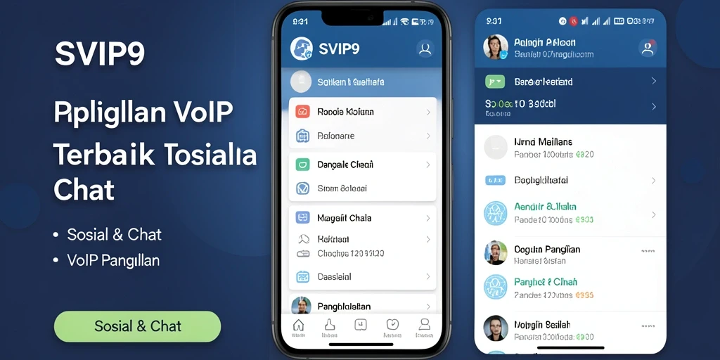 Antarmuka pengguna SVIP9 yang intuitif dan modern.