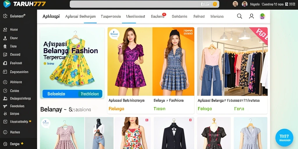 Tampilan antarmuka aplikasi TARUH777 yang stylish dan modern.